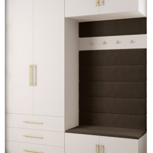 Garderoba do przedpokoju INOVA 3 Z12 biały+złoty+manila04 215549 Garderoba do przedpokoju INOVA 3 Z12 biały+złoty+manila04 215549