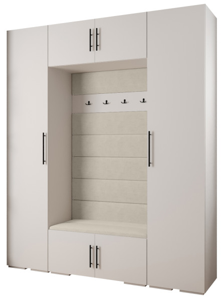 Garderoba do przedpokoju INOVA 3 Z13 biały+czarny+manila02 215599