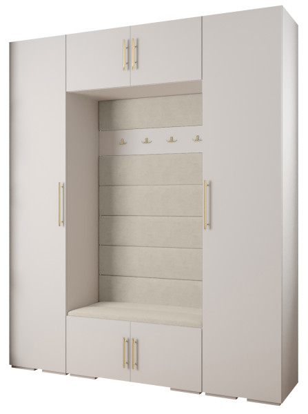 Garderoba do przedpokoju INOVA 3 Z13 biały+złoty+manila02 215585