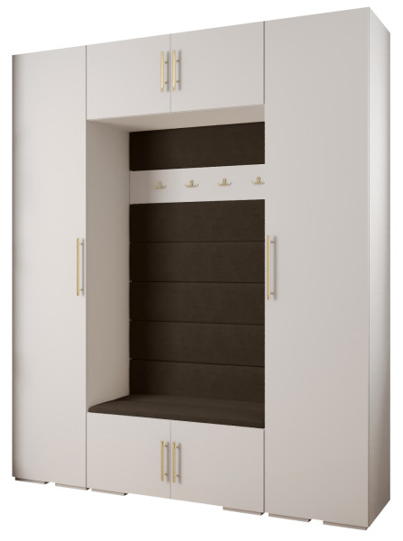 Garderoba do przedpokoju INOVA 3 Z13 biały+złoty+manila04 215575