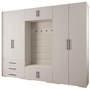 Garderoba do przedpokoju INOVA 3 Z14 biały+czarny+manila02 213821 Garderoba do przedpokoju INOVA 3 Z14 biały+czarny+manila02 213821