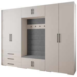 Garderoba do przedpokoju INOVA 3 Z14 biały+czarny+manila16 213811 Garderoba do przedpokoju INOVA 3 Z14 biały+czarny+manila16 213811