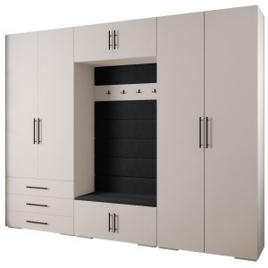 Garderoba do przedpokoju INOVA 3 Z14 biały+czarny+manila18 213805 Garderoba do przedpokoju INOVA 3 Z14 biały+czarny+manila18 213805