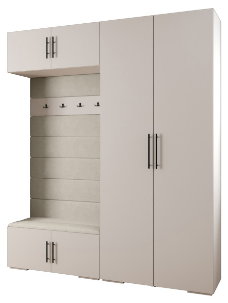 Garderoba do przedpokoju INOVA 3 Z18 biały+czarny+manila02 215605