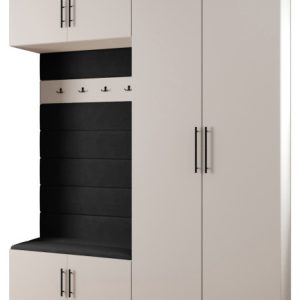 Garderoba do przedpokoju INOVA 3 Z18 biały+czarny+manila18 215634 Garderoba do przedpokoju INOVA 3 Z18 biały+czarny+manila18 215634
