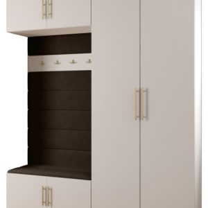 Garderoba do przedpokoju INOVA 3 Z18 biały+złoty+manila04 215613 Garderoba do przedpokoju INOVA 3 Z18 biały+złoty+manila04 215613