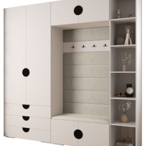 Garderoba do przedpokoju INOVA 4 Z10 biały+czarny+manila02 213228 Garderoba do przedpokoju INOVA 4 Z10 biały+czarny+manila02 213228
