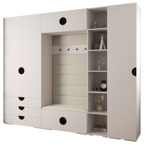 Garderoba do przedpokoju INOVA 4 Z11 biały+czarny+manila02 213245 Garderoba do przedpokoju INOVA 4 Z11 biały+czarny+manila02 213245