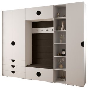 Garderoba do przedpokoju INOVA 4 Z11 biały+czarny+manila04 213241 Garderoba do przedpokoju INOVA 4 Z11 biały+czarny+manila04 213241