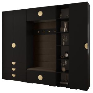 Garderoba do przedpokoju INOVA 4 Z11 czarny+złoty+manila04 213248 Garderoba do przedpokoju INOVA 4 Z11 czarny+złoty+manila04 213248