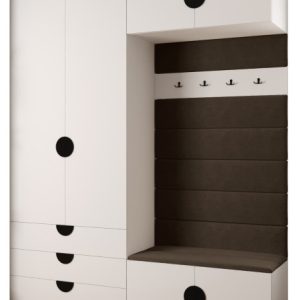 Garderoba do przedpokoju INOVA 4 Z12 biały+czarny+manila04 213271 Garderoba do przedpokoju INOVA 4 Z12 biały+czarny+manila04 213271