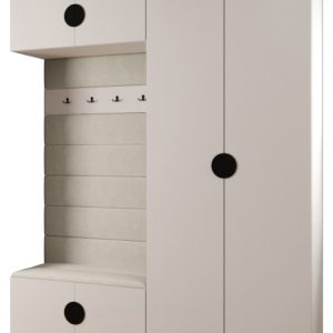 Garderoba do przedpokoju INOVA 4 Z18 biały+czarny+manila02 213867 Garderoba do przedpokoju INOVA 4 Z18 biały+czarny+manila02 213867