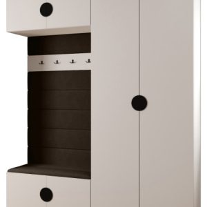 Garderoba do przedpokoju INOVA 4 Z18 biały+czarny+manila04 213840 Garderoba do przedpokoju INOVA 4 Z18 biały+czarny+manila04 213840