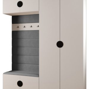 Garderoba do przedpokoju INOVA 4 Z18 biały+czarny+manila16 213850 Garderoba do przedpokoju INOVA 4 Z18 biały+czarny+manila16 213850