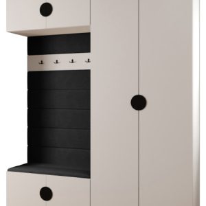 Garderoba do przedpokoju INOVA 4 Z18 biały+czarny+manila18 213849 Garderoba do przedpokoju INOVA 4 Z18 biały+czarny+manila18 213849