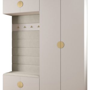 Garderoba do przedpokoju INOVA 4 Z18 biały+złoty+manila02 213837 Garderoba do przedpokoju INOVA 4 Z18 biały+złoty+manila02 213837