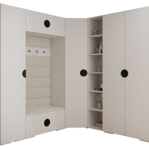 Garderoba do przedpokoju INOVA 4 Z2 biały+czarny+manila02 213172 Garderoba do przedpokoju INOVA 4 Z2 biały+czarny+manila02 213172