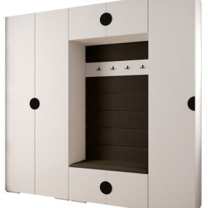 Garderoba do przedpokoju INOVA 4 Z8 biały+czarny+manila04 213717 Garderoba do przedpokoju INOVA 4 Z8 biały+czarny+manila04 213717