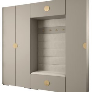Garderoba do przedpokoju INOVA 4 Z8 kaszmir+złoty+manila02 213731 Garderoba do przedpokoju INOVA 4 Z8 kaszmir+złoty+manila02 213731