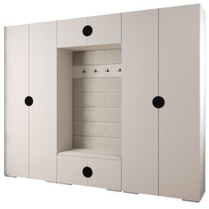 Garderoba do przedpokoju INOVA 4 Z9 biały+czarny+manila02 213766 Garderoba do przedpokoju INOVA 4 Z9 biały+czarny+manila02 213766