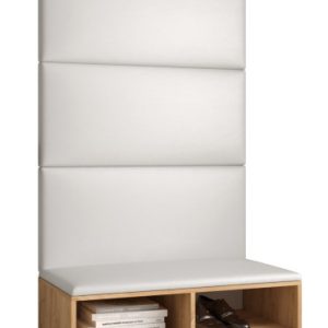 Garderoba do przedpokoju MIRO 2 dąb craft + ekoskóra biała 90412 Garderoba do przedpokoju MIRO 2 dąb craft + ekoskóra biała 90412