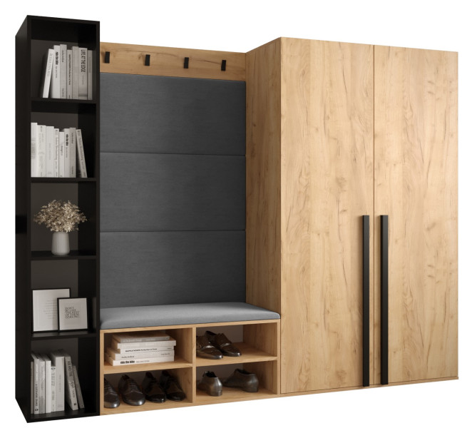 Garderoba do przedpokoju MIRO 4 dąb craft + manila 16 90404