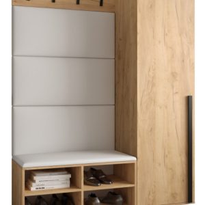 Garderoba do przedpokoju MIRO 6 dąb craft + ekoskóra biała 91315 Garderoba do przedpokoju MIRO 6 dąb craft + ekoskóra biała 91315