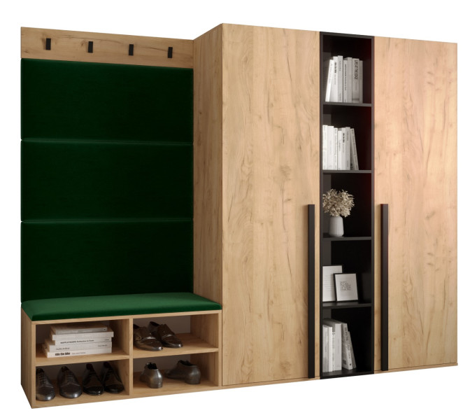Garderoba do przedpokoju MIRO 8 dąb craft + manila 35 91269