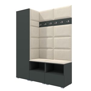 Garderoba do przedpokoju Nela II – kolor grafit 305549 Garderoba do przedpokoju Nela II – kolor grafit 305549