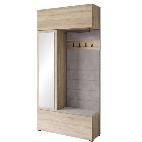 Garderoba do przedpokoju TESSARO 115 cm dąb sonoma 874318