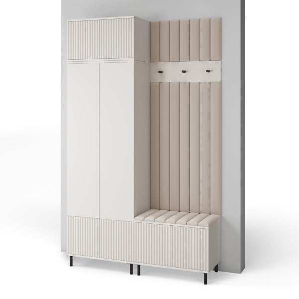 Garderoba frezowana Ritmo wersja 4 nogi rurki Trinity 02 Cashmere 679007