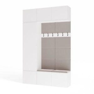 Garderoba HAGA III 1Sz2W BIAŁY Szafa + 2x Wieszak Do Przedpokoju 1063255 Garderoba HAGA III 1Sz2W BIAŁY Szafa + 2x Wieszak Do Przedpokoju 1063255