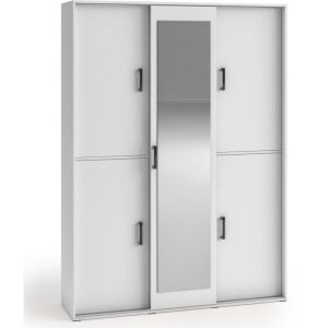 Garderoba LANO do przedpokoju 150 cm z lustrem | Biała 659890 Garderoba LANO do przedpokoju 150 cm z lustrem | Biała 659890