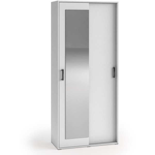 Garderoba LANO do przedpokoju 90 cm z lustrem | Biała 659889