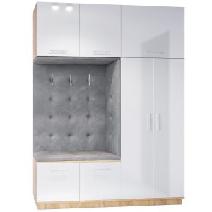 Garderoba lewa CRENON 2 craft złoty / biały połysk 239720 Garderoba lewa CRENON 2 craft złoty / biały połysk 239720