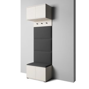 Garderoba Napoli wersja 5 bez uchytów Trinity 15 kaszmir z panelami 647264 Garderoba Napoli wersja 5 bez uchytów Trinity 15 kaszmir z panelami 647264