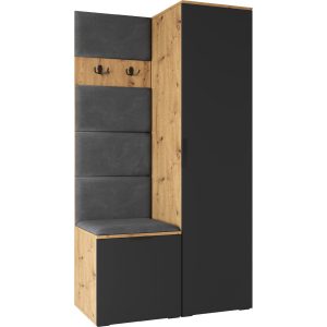 Garderoba NELA 1 dąb artisan / czarny lewa 239721 Garderoba NELA 1 dąb artisan / czarny lewa 239721