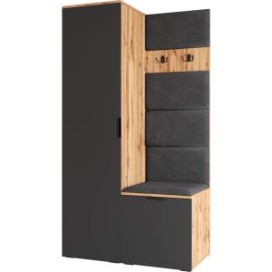 Garderoba NELA 1 dąb wotan / szary prawa 239885 Garderoba NELA 1 dąb wotan / szary prawa 239885