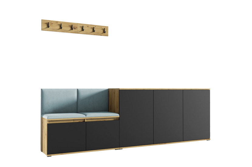 Garderoba Nelo szafka na buty Trinity 22 artisan czarny 342061