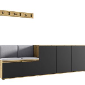 Garderoba Nelo szafka na buty Trinity 33 artisan czarny 342085