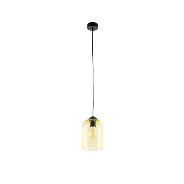 Lampa wisząca MOLLY czarna-żółta metal szkło E27 160 cm 1101127