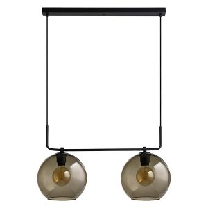 Lampa wisząca Monaco 2-punktowa szklana czarna 24960 Lampa wisząca Monaco 2-punktowa szklana czarna 24960