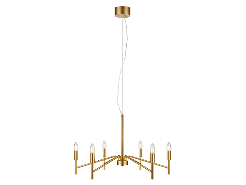Lampa wisząca Monarch 6-punktowa metalowa złota 45002