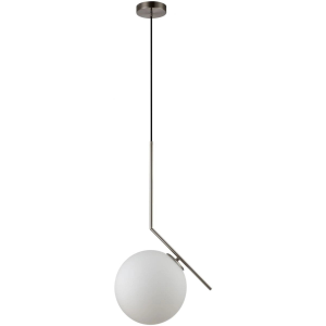 Lampa wisząca Mondo biała kula nikiel satynowany 1xE27x11W IP20 Italux 1021102 Lampa wisząca Mondo biała kula nikiel satynowany 1xE27x11W IP20 Italux 1021102