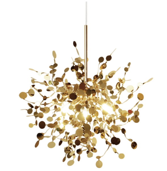 LAMPA WISZĄCA MONETTI 40cm złota ELEGANCKA 217495