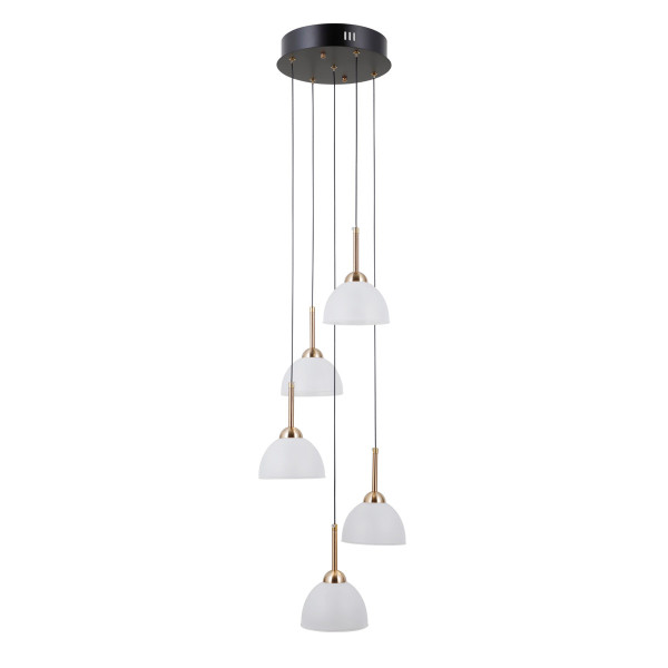 Lampa wisząca MONTIELA czarna matowa LED 5x25W Ciepła biel 1286lm Italux 837407