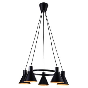 Lampa wisząca More 5-punktowa metalowa czarna 195387 Lampa wisząca More 5-punktowa metalowa czarna 195387