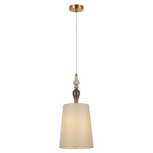 Lampa wisząca Moren 158cm metalowa beżowa 209798 Lampa wisząca Moren 158cm metalowa beżowa 209798