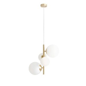 Lampa wisząca mosiądz-biała Bloom 4xE14x15W wym: 120x46x46 cm Aldex 852178 Lampa wisząca mosiądz-biała Bloom 4xE14x15W wym: 120x46x46 cm Aldex 852178