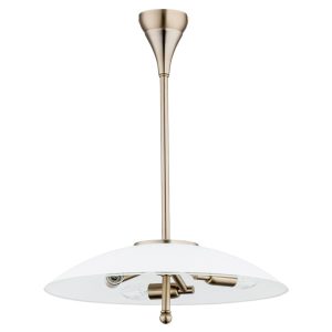 Lampa wisząca mosiądz-biała MENA 3xE14x40W wym: 60x25x25 cm Alfa 860097 Lampa wisząca mosiądz-biała MENA 3xE14x40W wym: 60x25x25 cm Alfa 860097